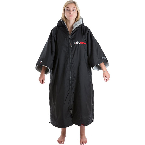 2023 Dryrobe Advance Cambio A Maniche Corte Robe DR100 - Black / Grigio