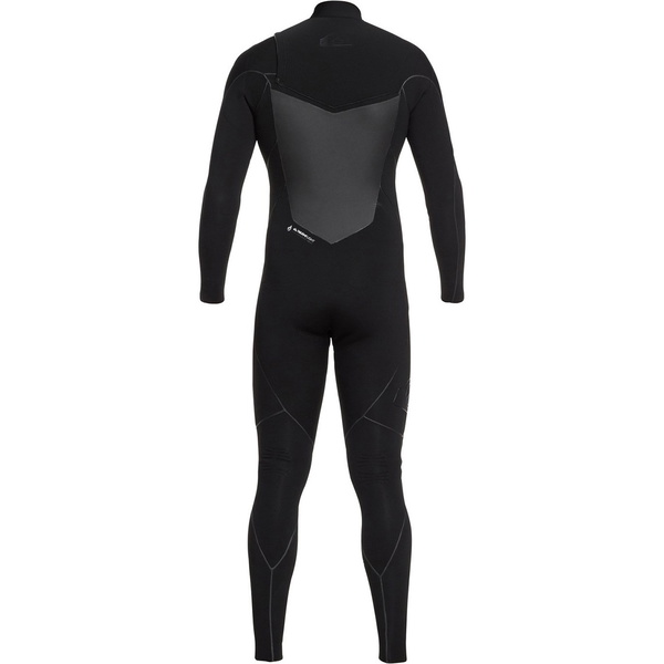 2018 Quiksilver Highline Plus 5/4 / 3mm Muta con zip sul petto nera EQYW103069