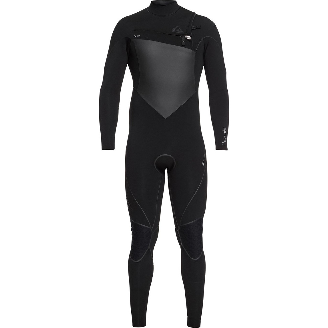 2018 Quiksilver Highline Plus 5/4 / 3mm Muta con zip sul petto nera EQYW103069