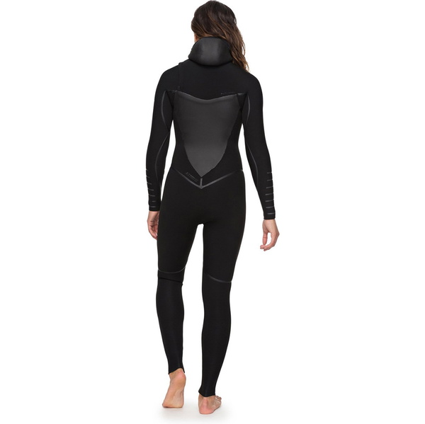 Roxy Donna Roxy Syncro Plus 5/4 5/4/3mm Con Chest Zip Con Cappuccio Nera Erjw203002