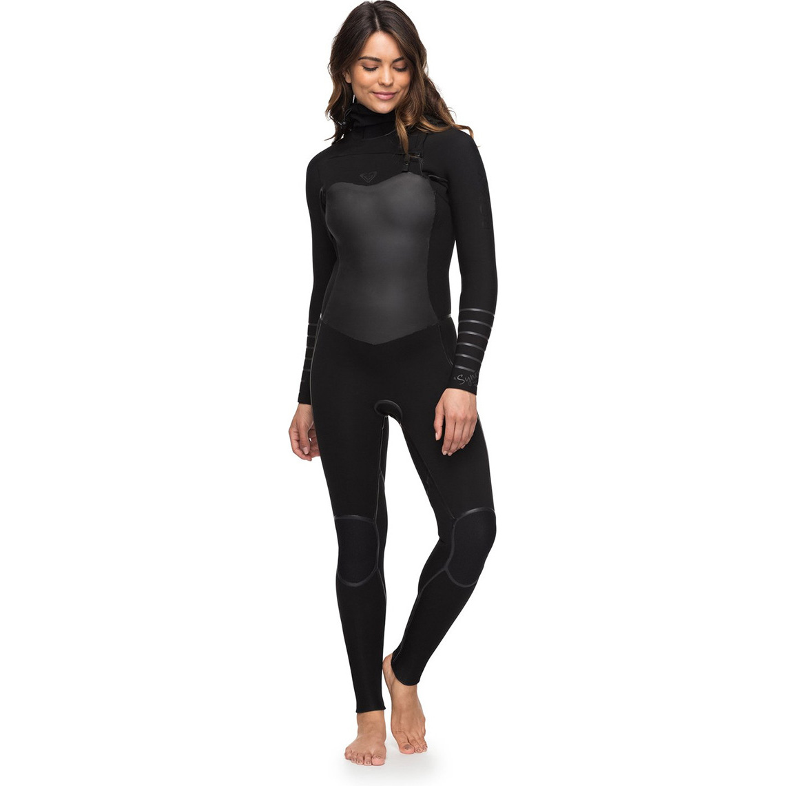 Roxy Donna Roxy Syncro Plus 5/4 5/4/3mm Con Chest Zip Con Cappuccio Nera Erjw203002