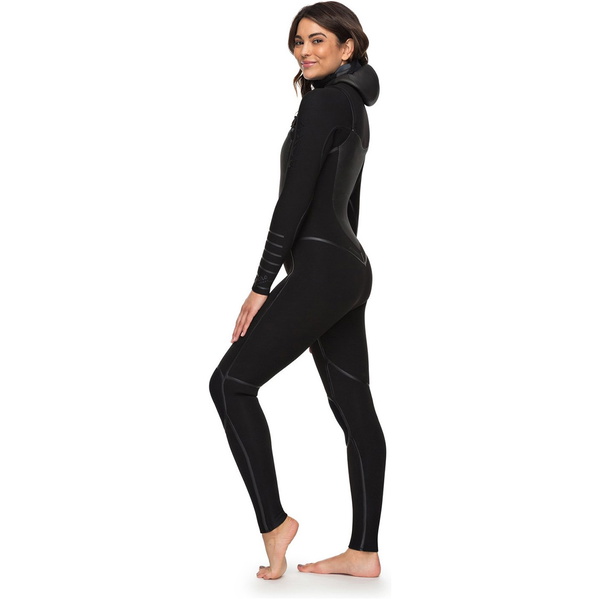 Roxy Donna Roxy Syncro Plus 5/4 5/4/3mm Con Chest Zip Con Cappuccio Nera Erjw203002