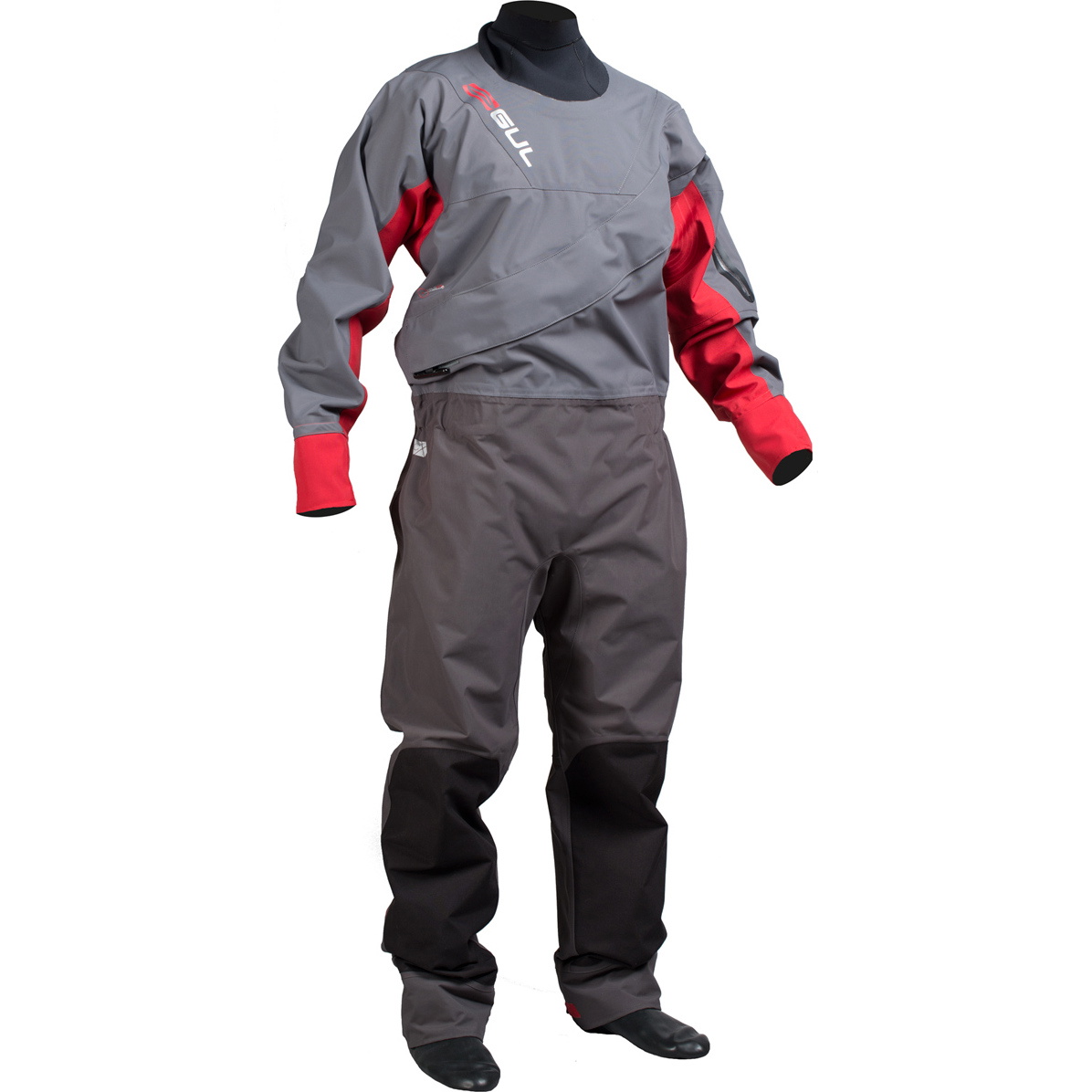 2017 Gul Dartmouth Eclip Zip Drysuit CHARCOAL / ROSSO GM0378