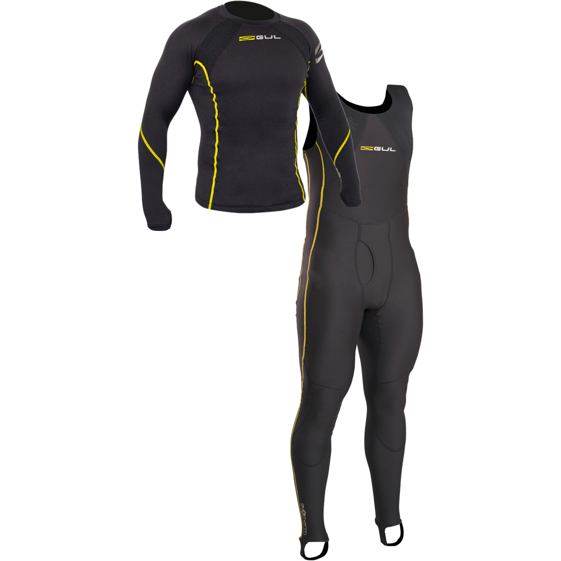 Gul Evotherm Maglia A Manica Lunga Termica E Set Misto Long John - Nero