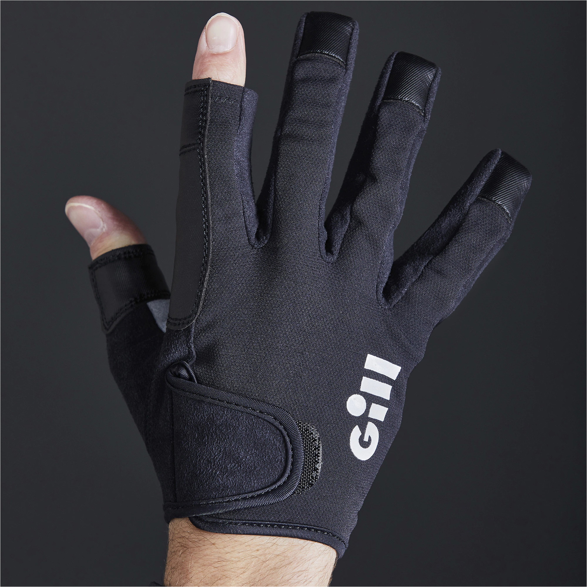 Guanti Da Vela A Dita Corte E Lunghe Da Campionato Gill Double Pack - Neri