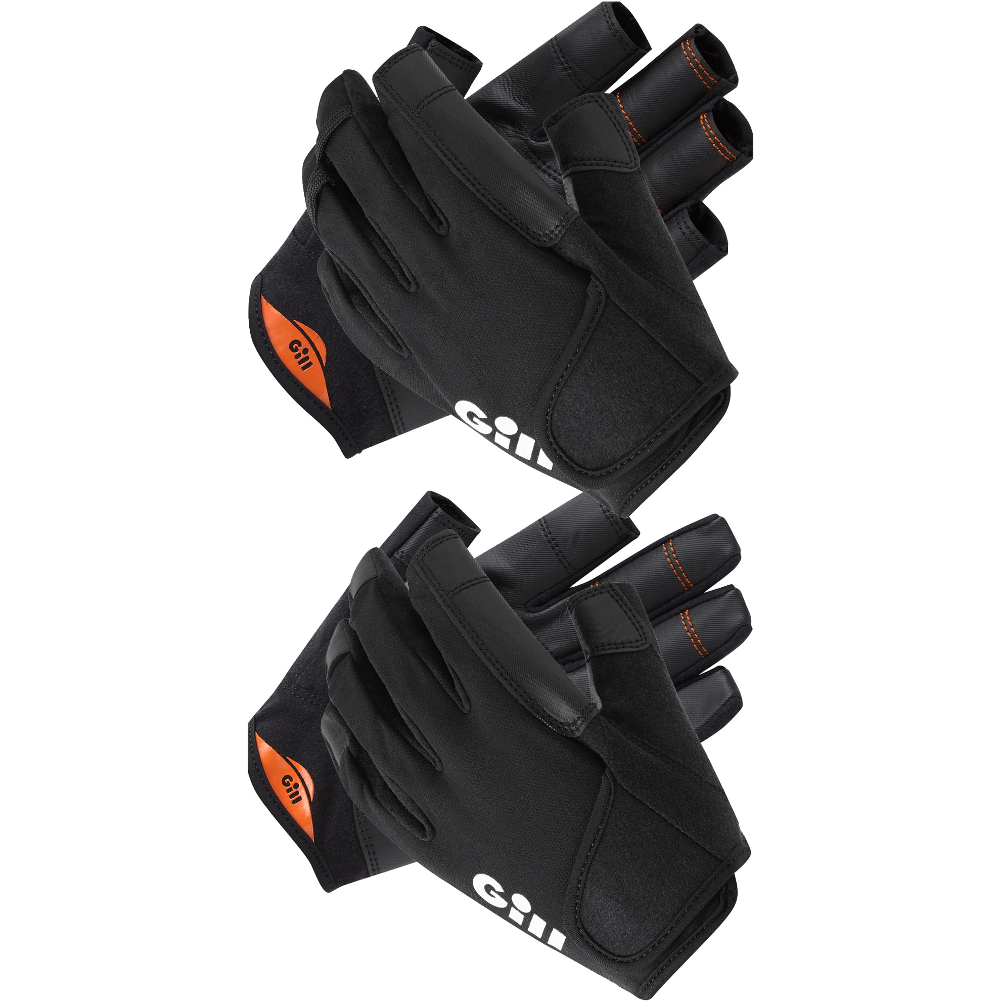 Guanti Da Vela A Dita Corte E Lunghe Da Campionato Gill Double Pack - Neri