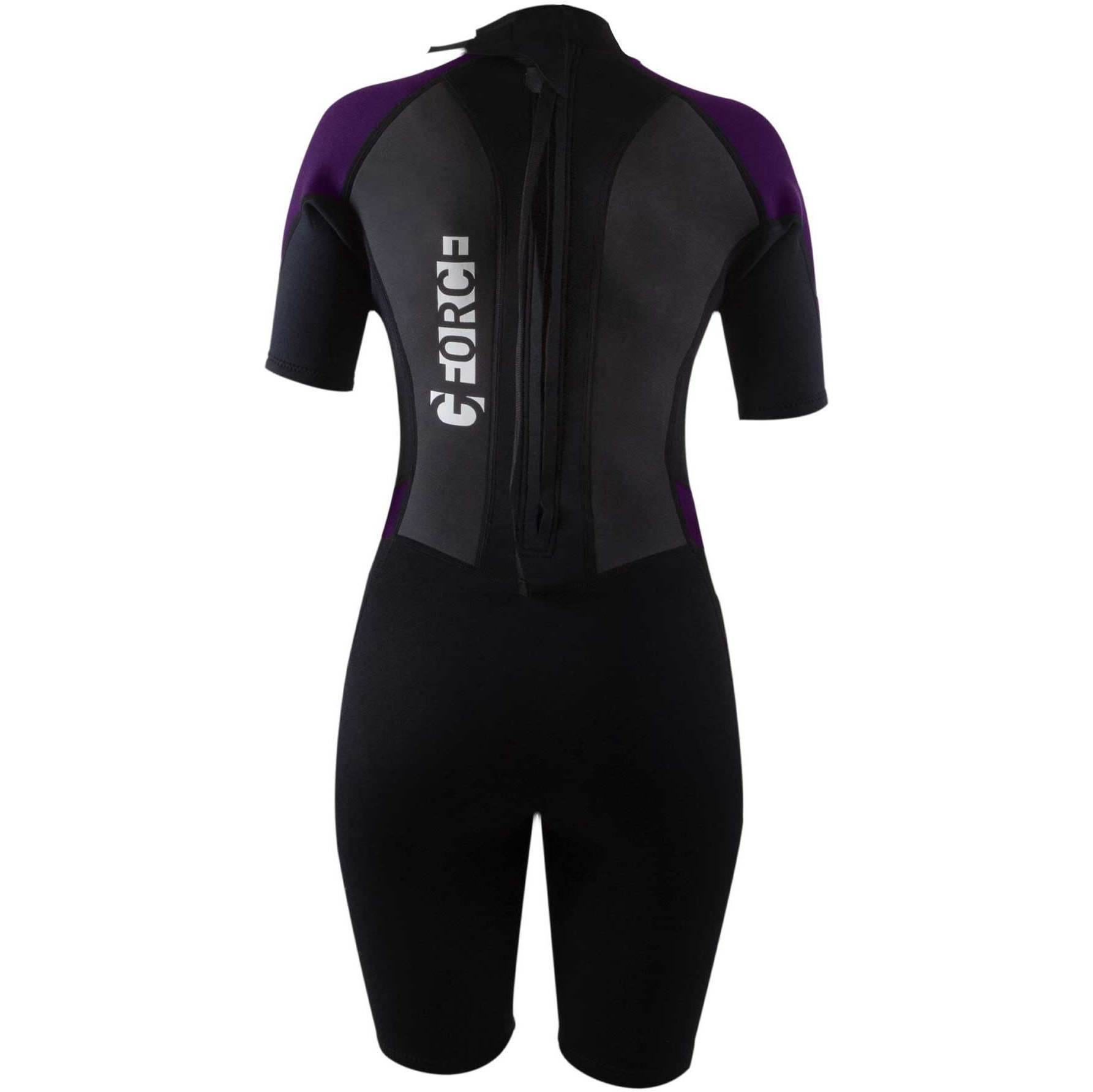 2025 Gul Da Donna G-Force 3mm Back Zip Shorty Muta GF3306-B7 - Black / Mulberry