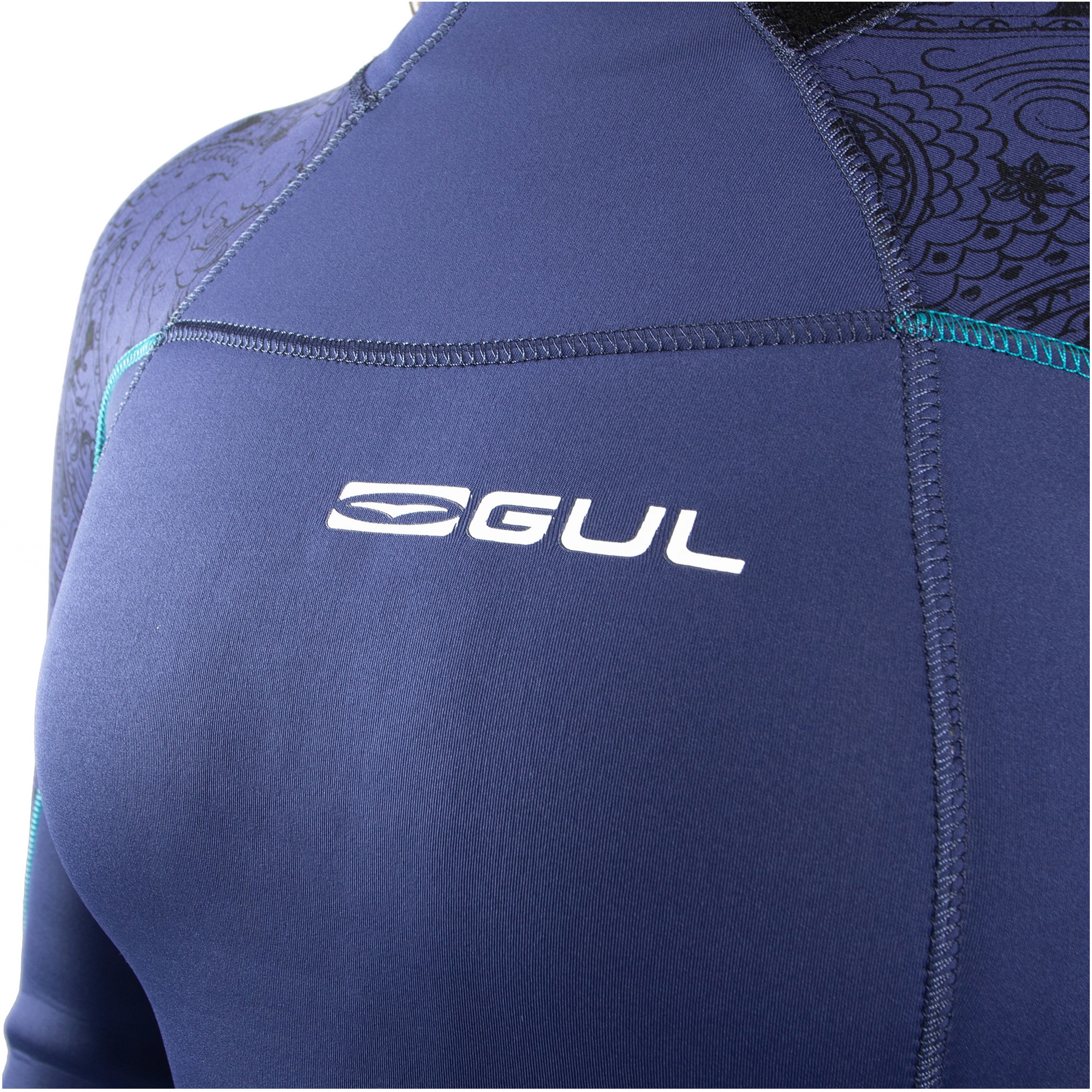 Gul Da Donna Response 4/3mm Gbs Back Zip Muta RE1248-C1 - Blue / Paisley