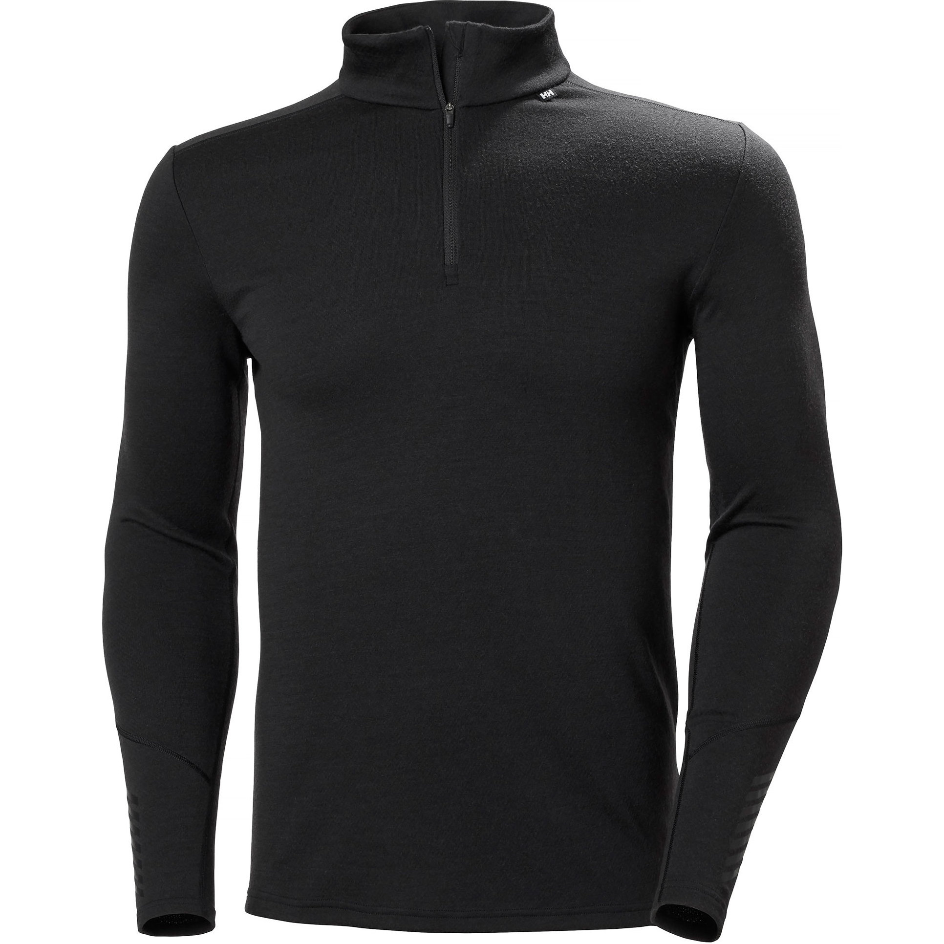 2025 Helly Hansen Da Uomo Lifa Maglia Merino Mid Weight 1/2 Zip Top 49363 - Black