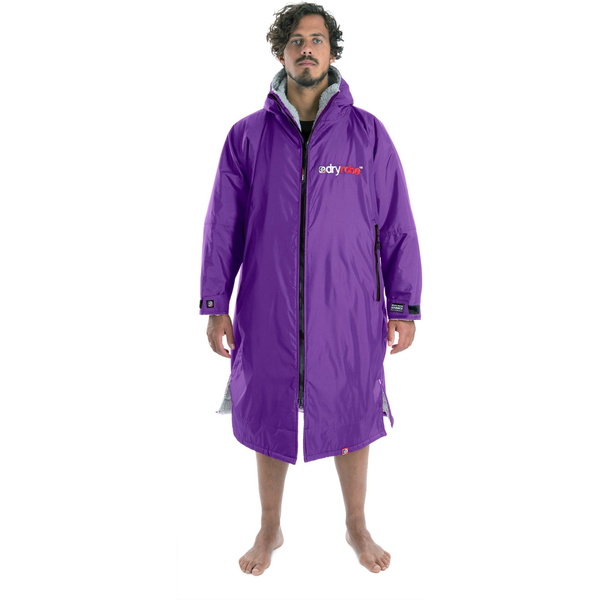 2023 Dryrobe Advance Manica Lunga Change Robe DR100L - Porpora / Grey
