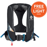 Crewfit 180N Pro automatico con giubbotto di salvataggio per imbracatura Nero + LUCE LIBERA
