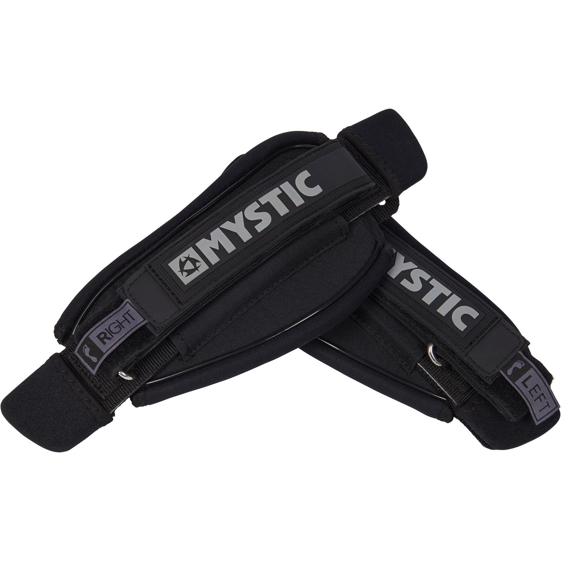 2026 Mystic Kite Footstrap Set Asymmetrical Black 190144