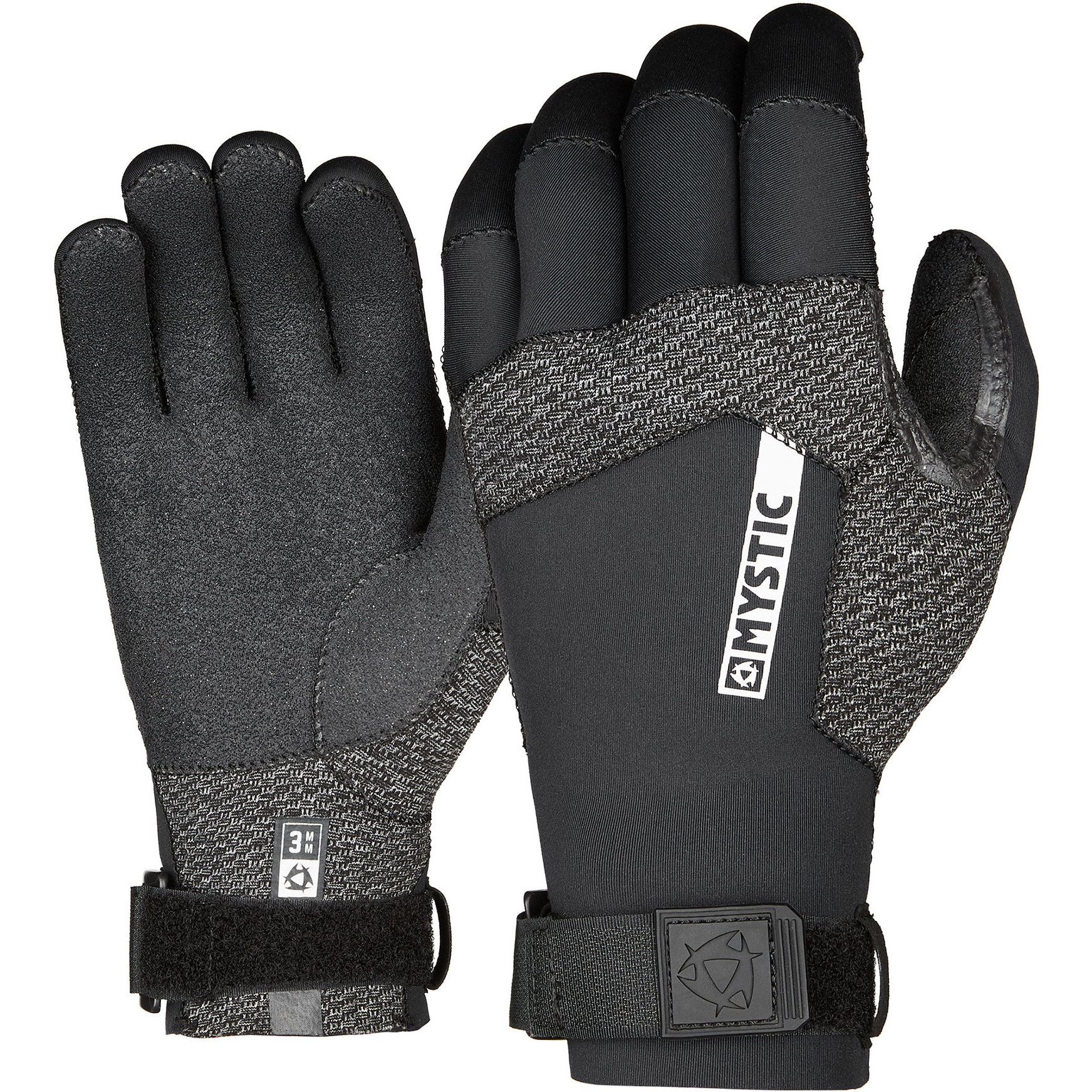 2022 Mystic Marshall 3mm Guanti Precurvati In Neoprene 200046 - Black