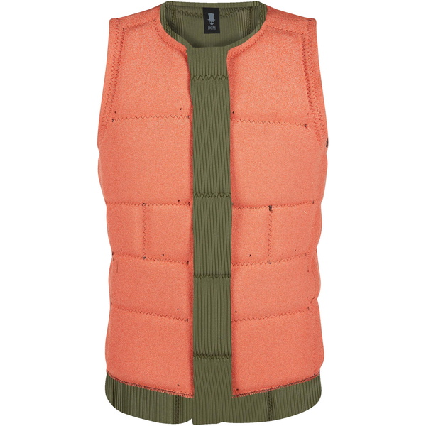 2021 Mystic The Dom Gilet Impatto Wake Front Zip Wdom - Verde Coraggioso