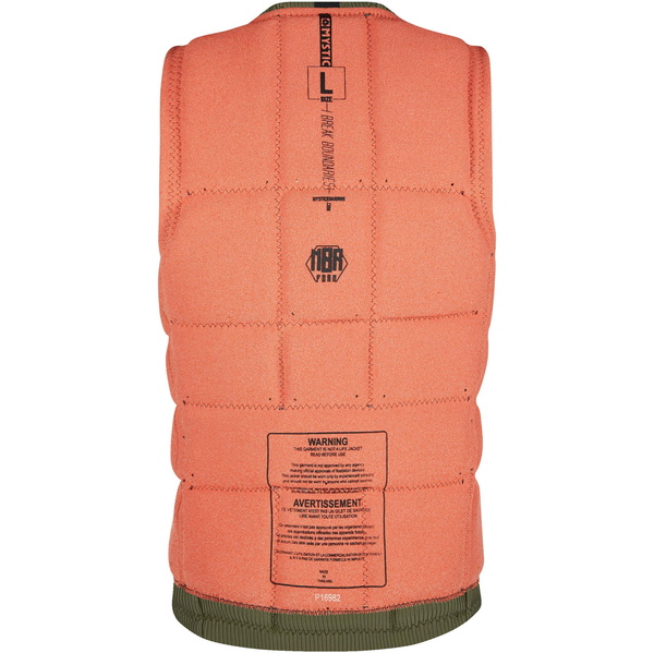 2021 Mystic The Dom Gilet Impatto Wake Front Zip Wdom - Verde Coraggioso