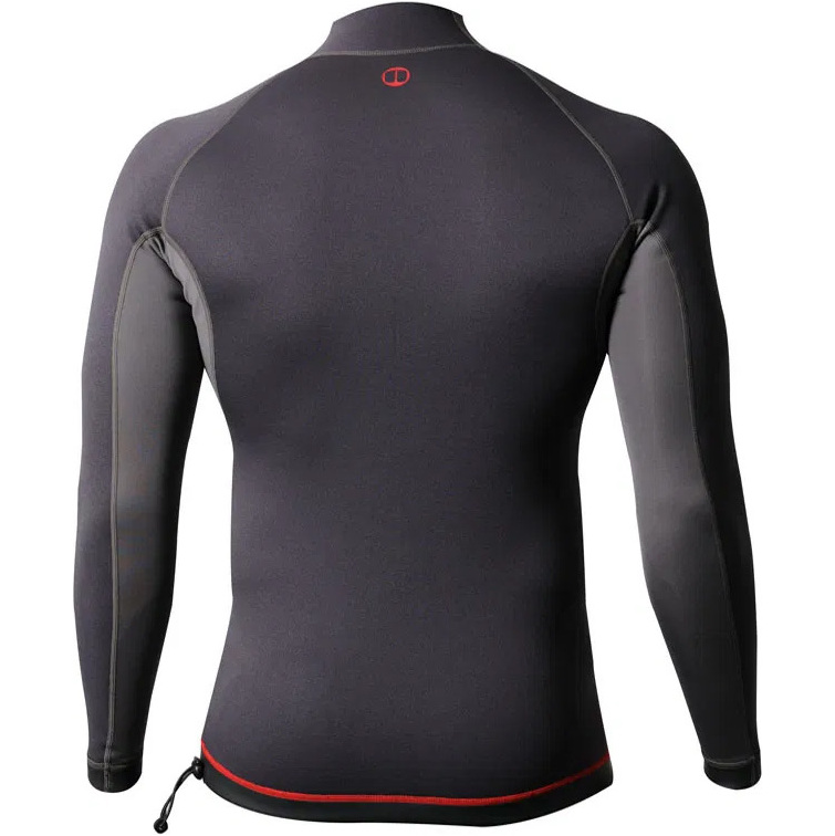 2026 Nookie Da Uomo Ti 1mm Manica Lunga Muta Top NE12 - Black / Red