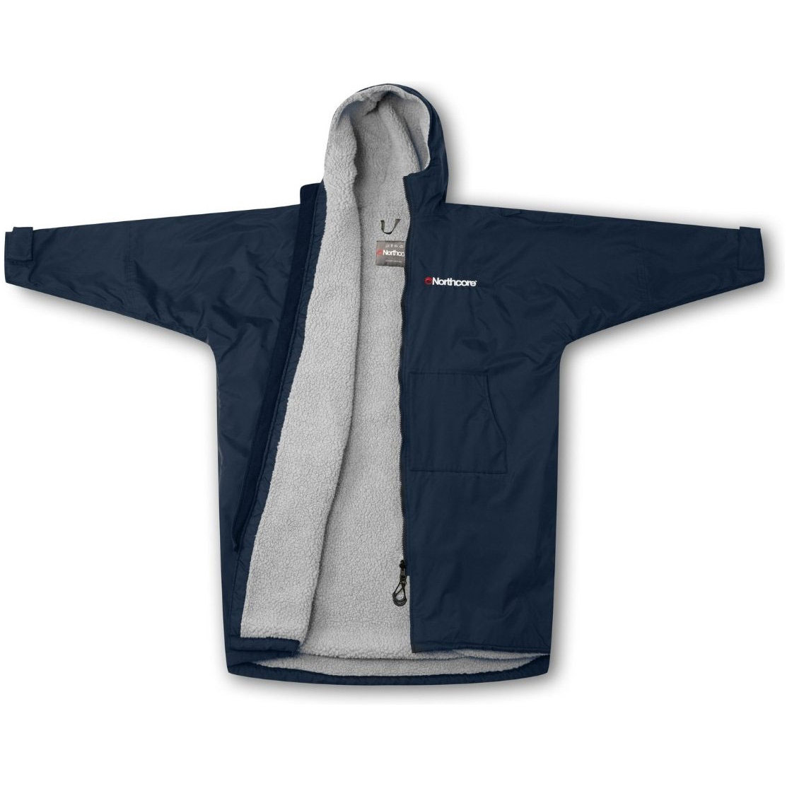 2026 Northcore Beach Basha Sport Manica Lunga Cangiante Robe Noco24n - Blu