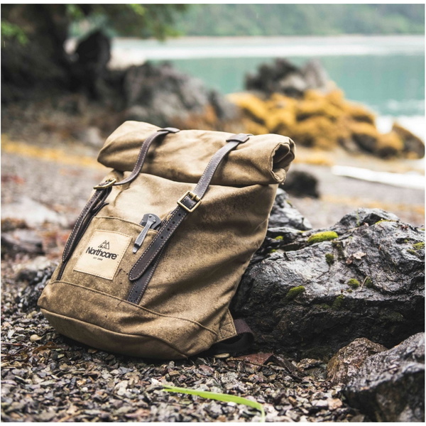 2026 Northcore Zaino In Tela Cerata NOCO118 - Chocolate