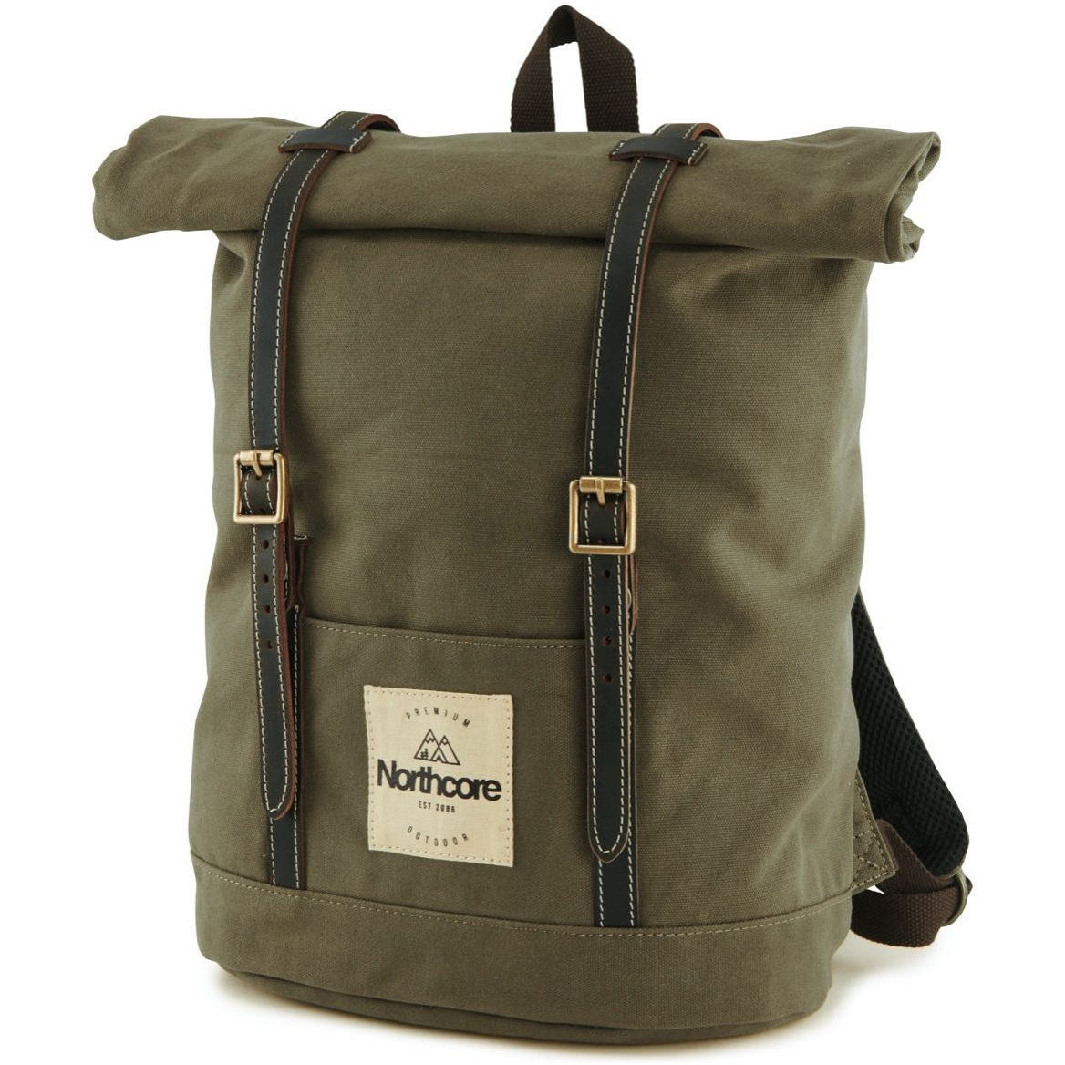 2026 Northcore Zaino In Tela Cerata NOCO118 - Olive Green