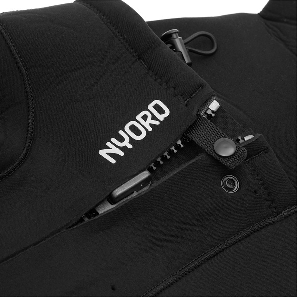 2025 Nyord Da Uomo Furno Warmth 4/3mm Chest Zip Gbs Muta FWM43001 - Black