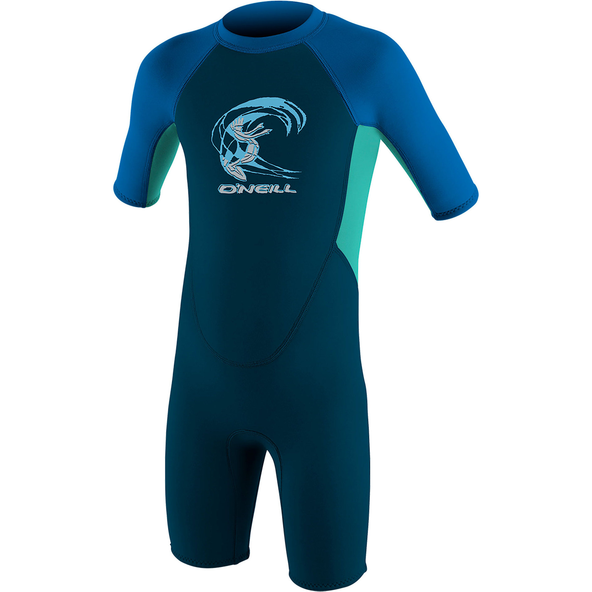 2026 O'Neill Da Bimbo Reactor 2mm Back Zip Shorty Muta 4867 - Slate / Aqua / Ocean