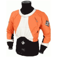 signore manica lunga Elemento del collo del neoprene Paddle Dry Top arancione / Crema