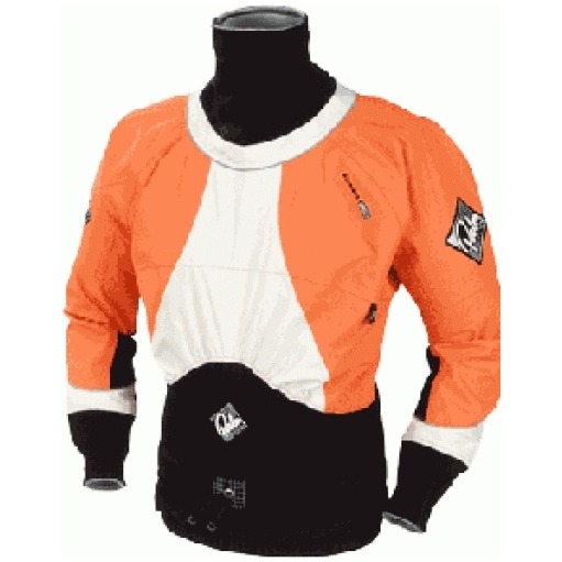Palm signore manica lunga Elemento del collo del neoprene Paddle Dry Top arancione / Crema