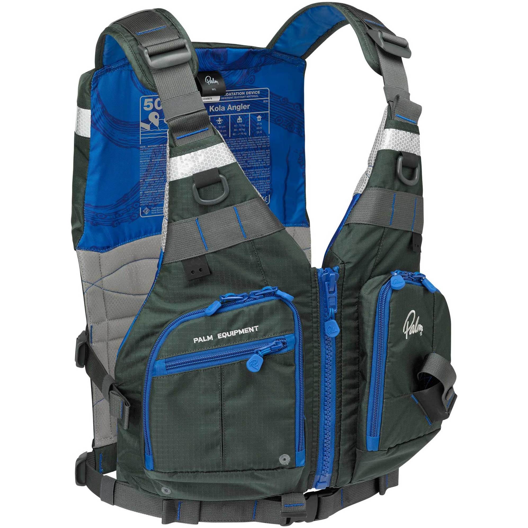 2026 Palm Kola Angler Kayak Pfd 12716 - Jet Grey