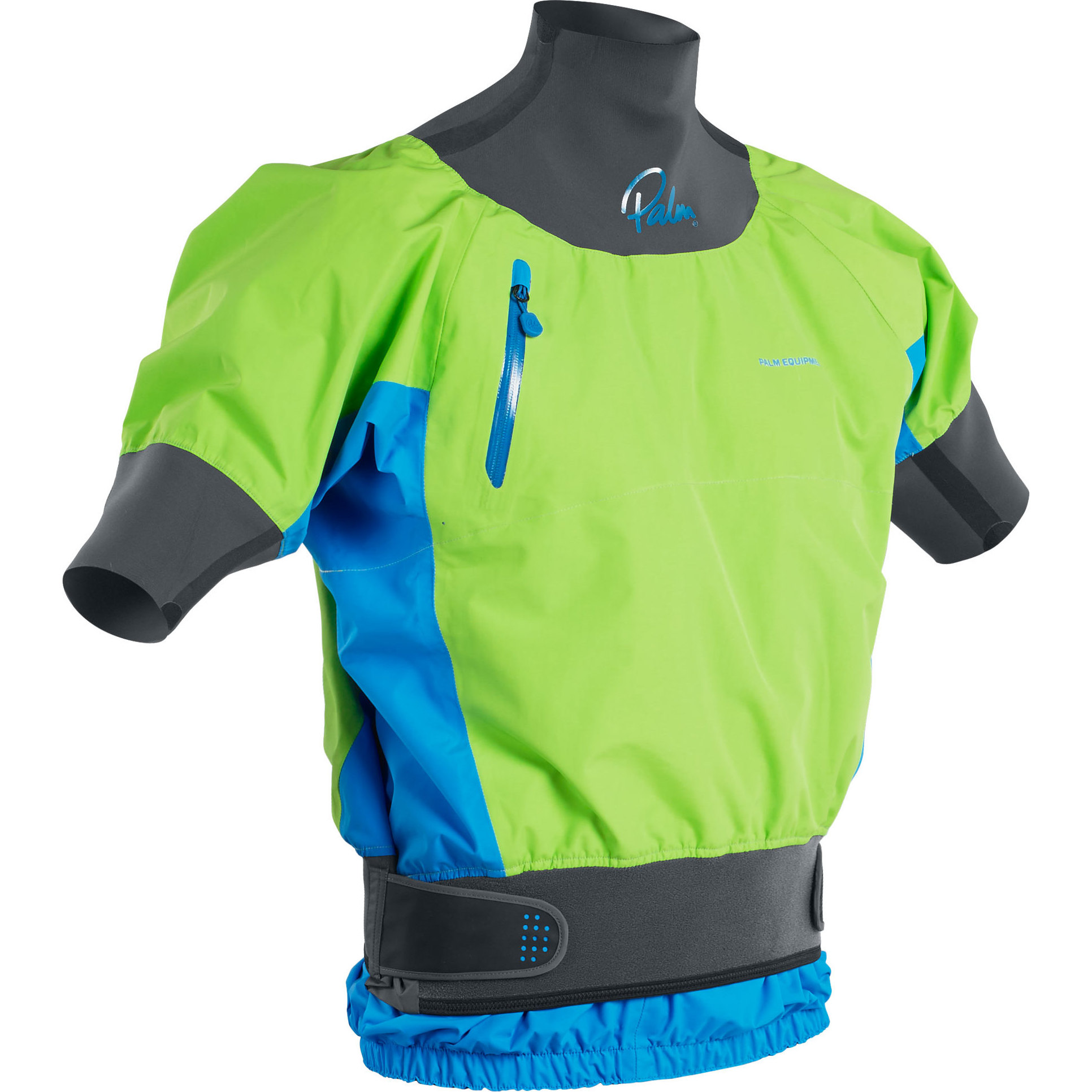 2025 Palm Zenith Whitewater Giacca Da Kayak A Manica Corta Lime Ocean 12391