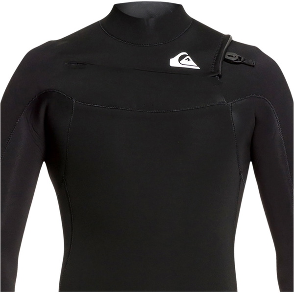 2021 Quiksilver Degli Uomini Syncro 3/2mm Chest Zip Muta Nera / Bianca Eqyw10308