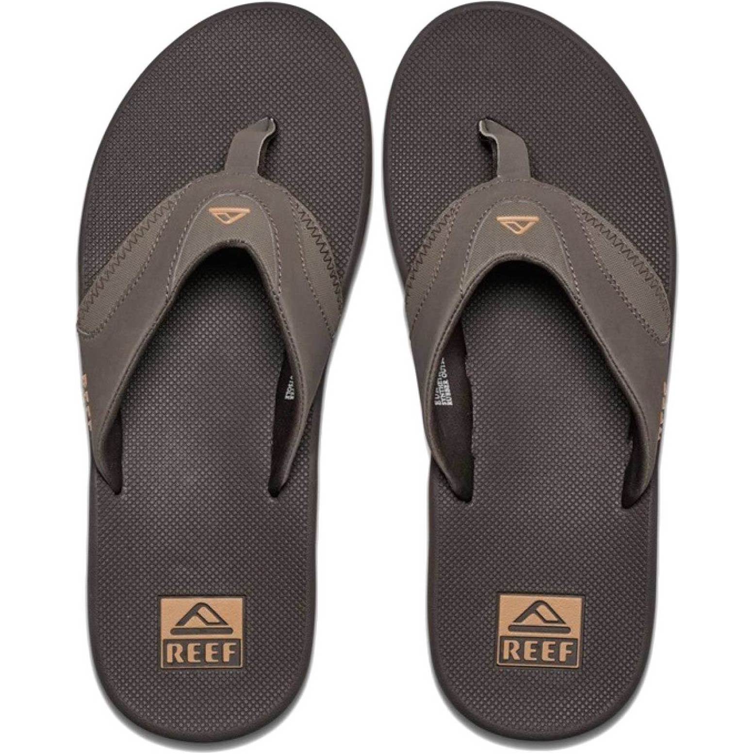 2026 Reef Da Uomo Infradito Fanning - Brown / Gomma