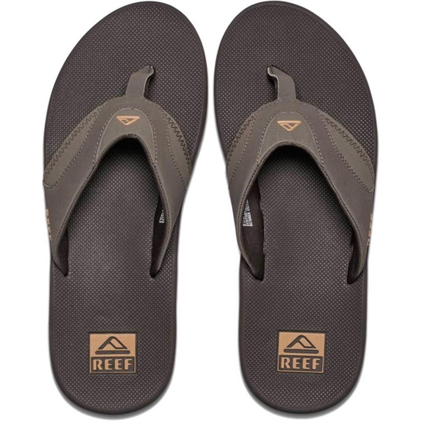 2026 Reef Da Uomo Infradito Fanning - Brown / Gomma