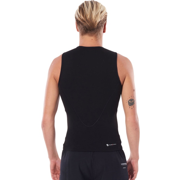2026 Rip Curl Da Uomo Flashbomb 0.5mm Sleeveless Vest WVEYCM - Black