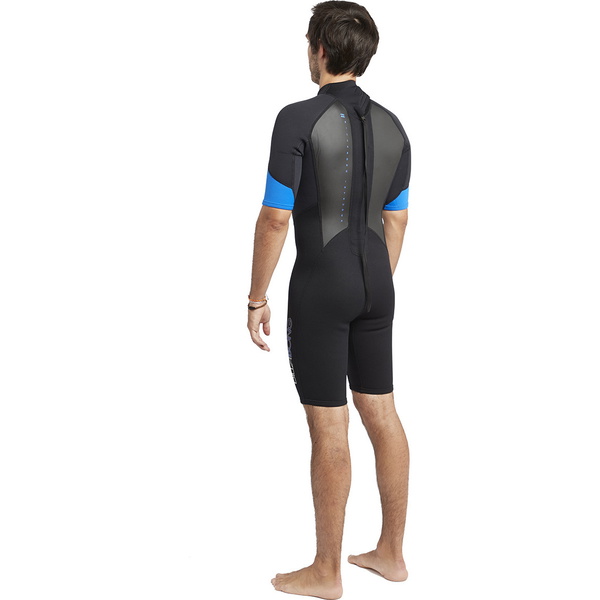 Muta Shorty Uomo 2020 Billabong Intruder Back Zip 2mm Nero / Blu S42m21