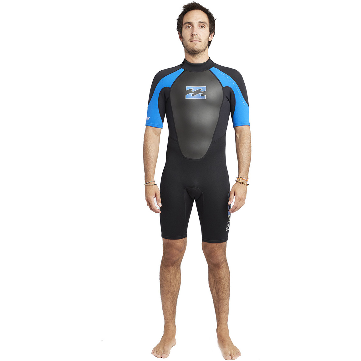 Muta Shorty Uomo 2020 Billabong Intruder Back Zip 2mm Nero / Blu S42m21