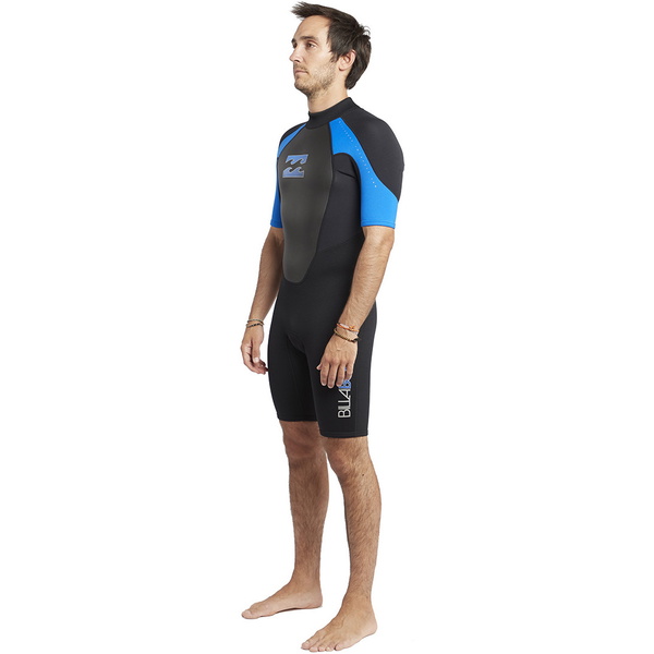 Muta Shorty Uomo 2020 Billabong Intruder Back Zip 2mm Nero / Blu S42m21