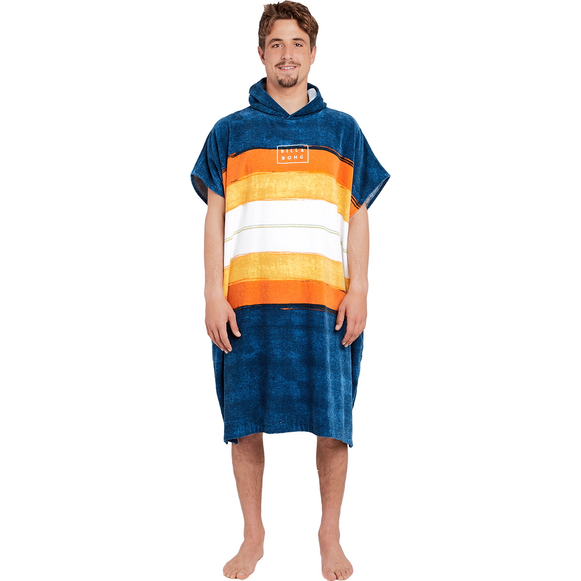 2019 Billabong Felpa Con Cappuccio Asciugamano Poncho / Changing Robe Manica Corta Ardesia H4br01