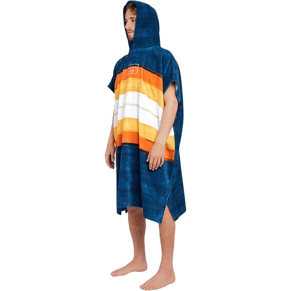2019 Billabong Felpa Con Cappuccio Asciugamano Poncho / Changing Robe Manica Corta Ardesia H4br01