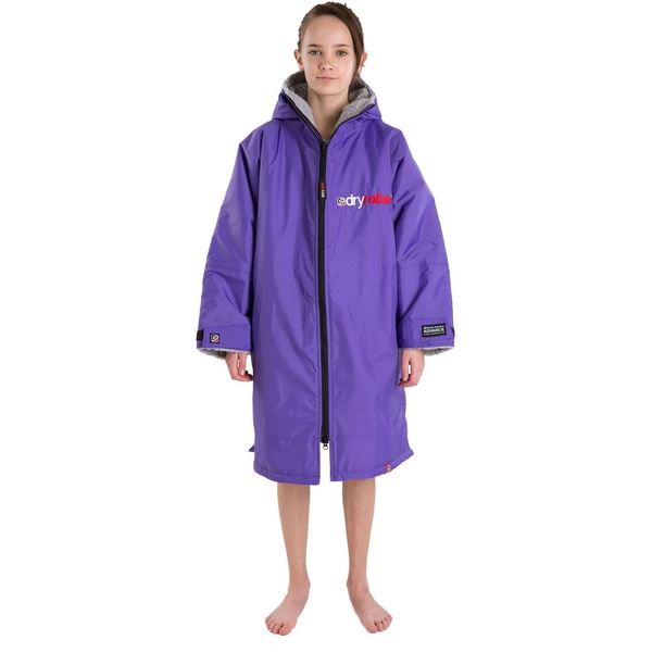2023 Dryrobe Advance Manica Lunga Change Robe DR100L - Porpora / Grey