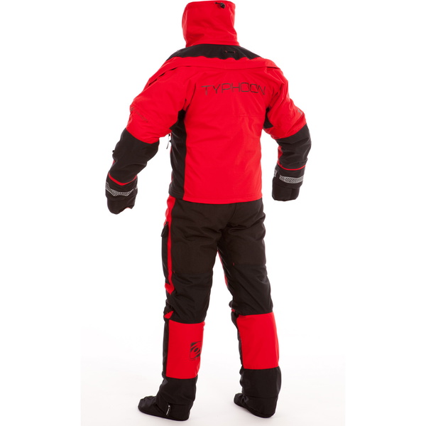 2019 Typhoon Ps330 Xtreme Kayak / Vela Oceanica Drysuit + Con Zip Black / Red 100151