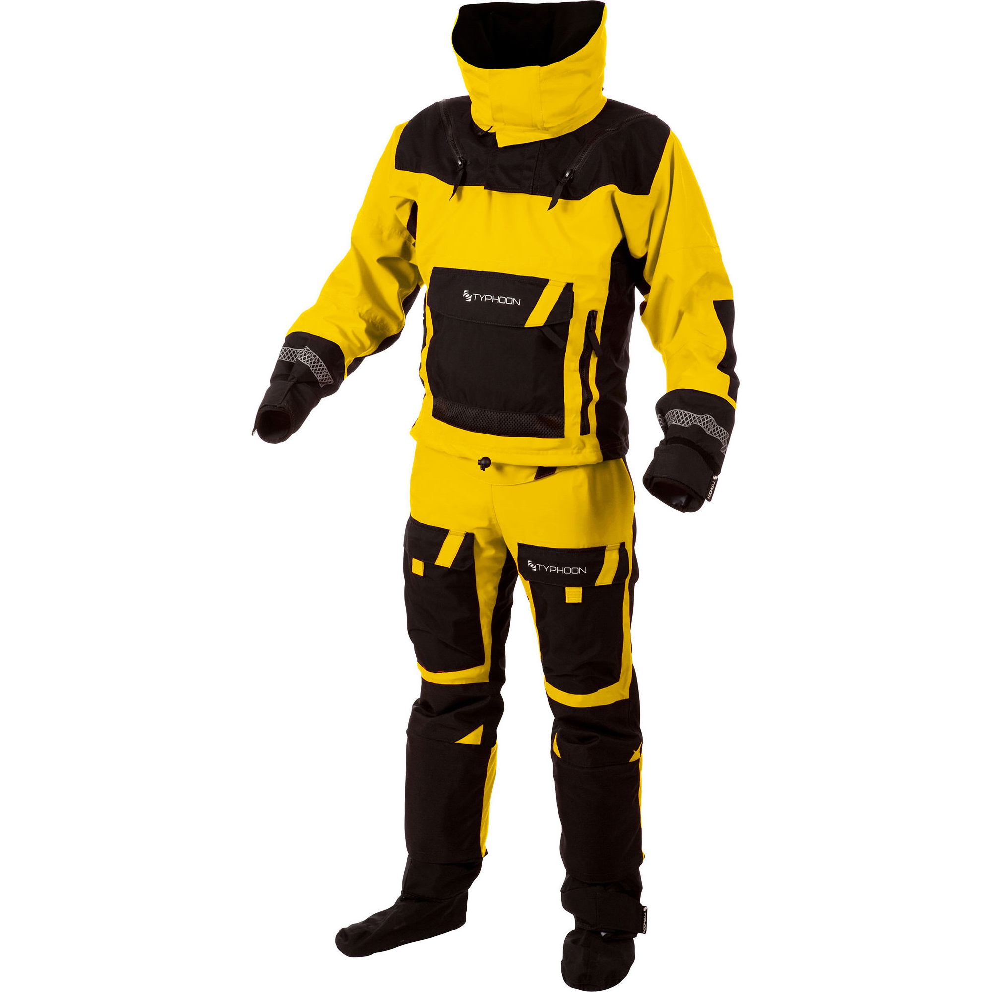 2019 Typhoon Ps330 Xtreme Kayak / Drysuit + Con Zip Giallo / Nero 100160