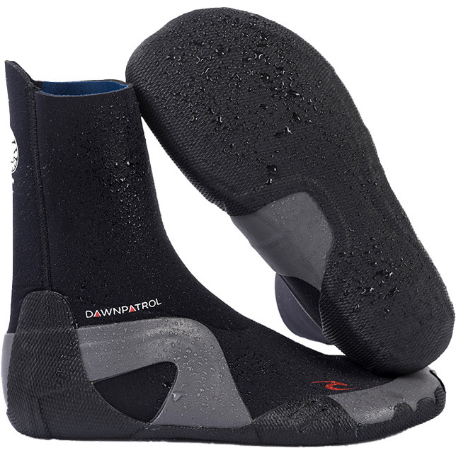 2026 Rip Curl Dawn Patrol 3mm Stivali In Neoprene A Punta Tonda WBO7DD - Black