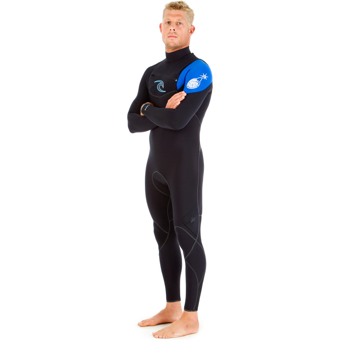 Muta antiproiettile con pettorale E-Bomb Rip Curl 4 / 3mm BLUE WSM5BE