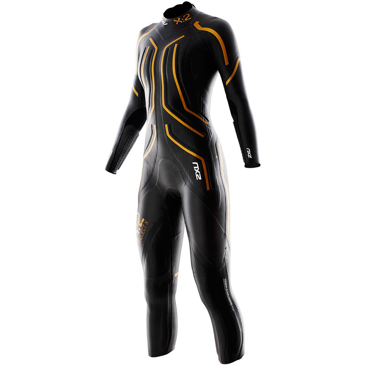 2XU Ladies X: 2 Progetto X TRIATHLON Muta in Black / Gold WW1825