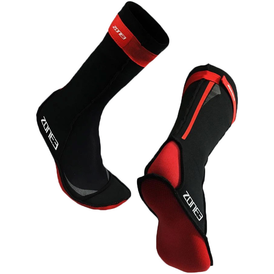 2023 Zona3 2mm Calze Da Bagno In Neoprene Na18unss - Nero / Rosso