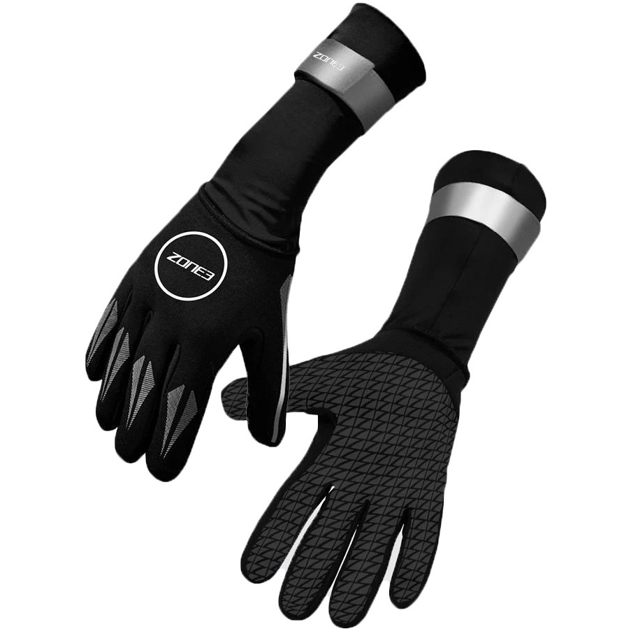 2024 Zona3 2mm Guanti Da Nuoto In Neoprene Na18unsg1 - Nero / Argento Riflettente