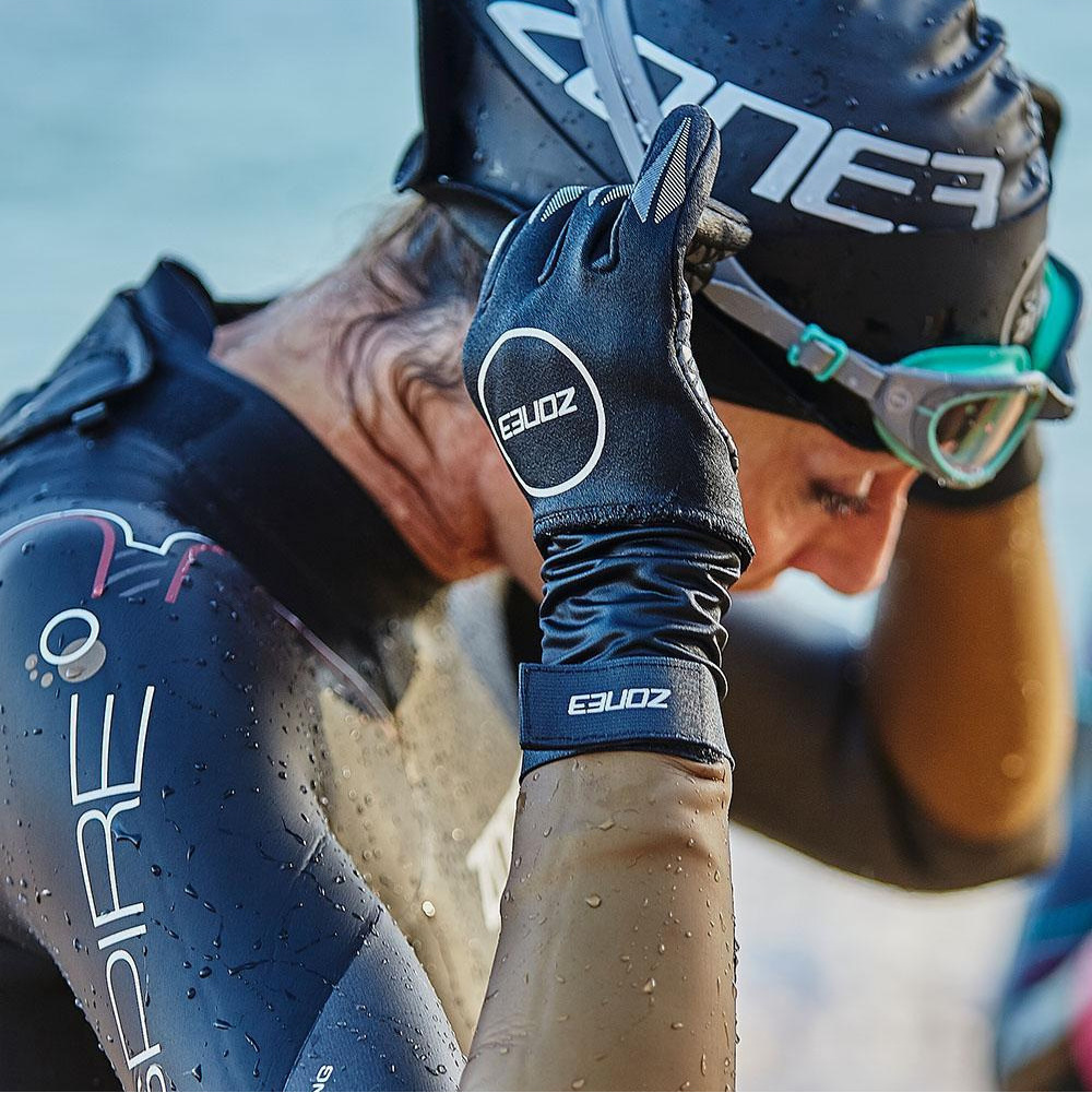 2024 Zona3 2mm Guanti Da Nuoto In Neoprene Na18unsg1 - Nero / Argento Riflettente