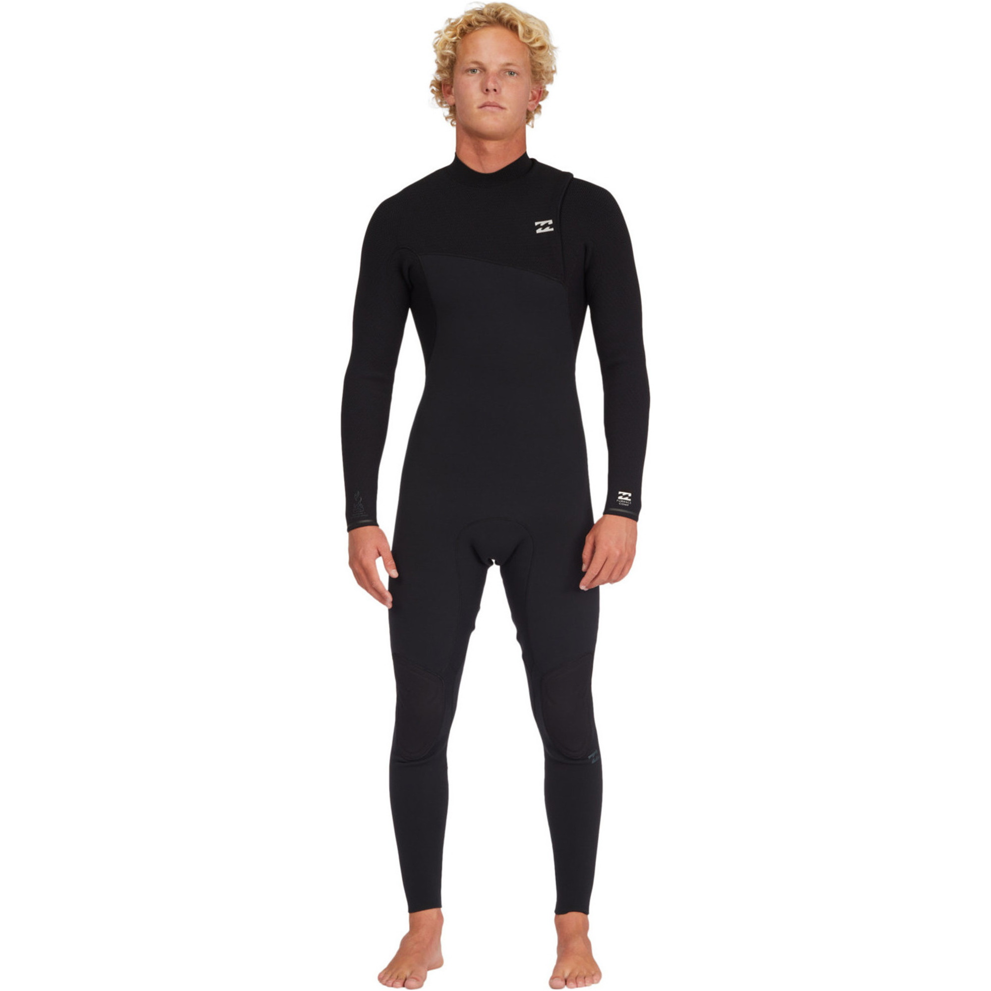 2023 Billabong Da Uomo Furnace Natural 3/2mm Zip Free Muta ABYW100183 - Black