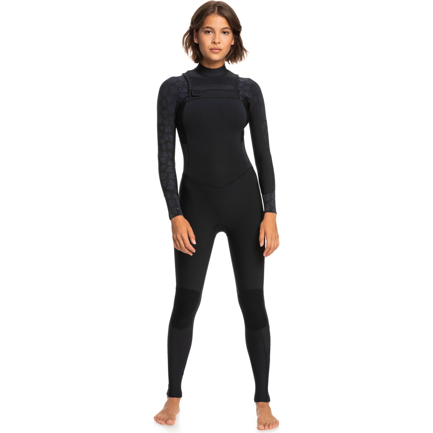 2026 Roxy Da Donna Swell Series 3/2mm Chest Zip Muta ERJW103122 - Black