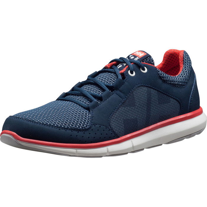 2025 Helly Hansen Da Donna Ahiga V4 Hydropower Scarpe Da Vela 11583 Navy  Off White Cayenne